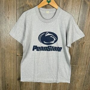 Penn State Nittany Lions Vintage 80s T-Shirt Screen Stars Single Stitch Gray